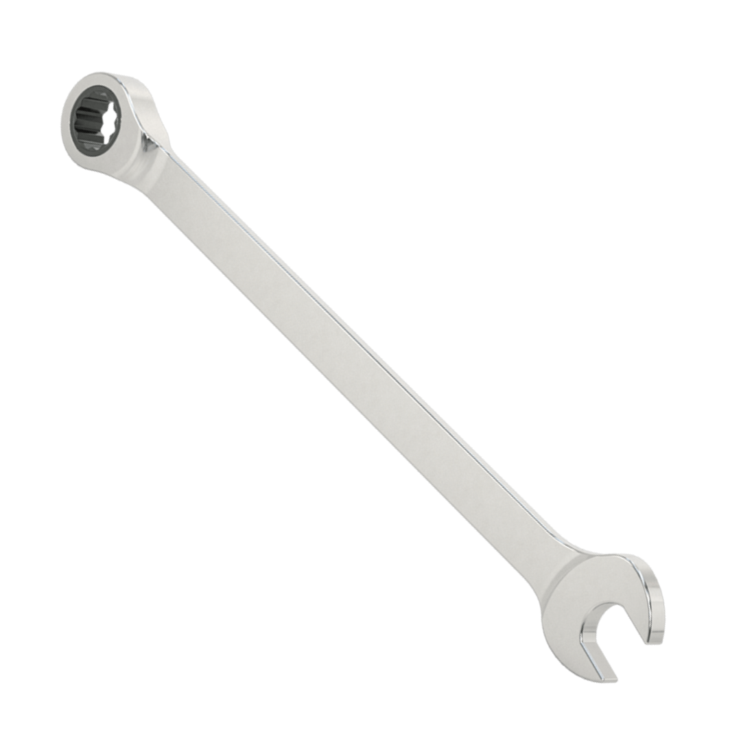 Ratcheting Combination Wrench, 14 mm Size, 9-1/4" Overall Length